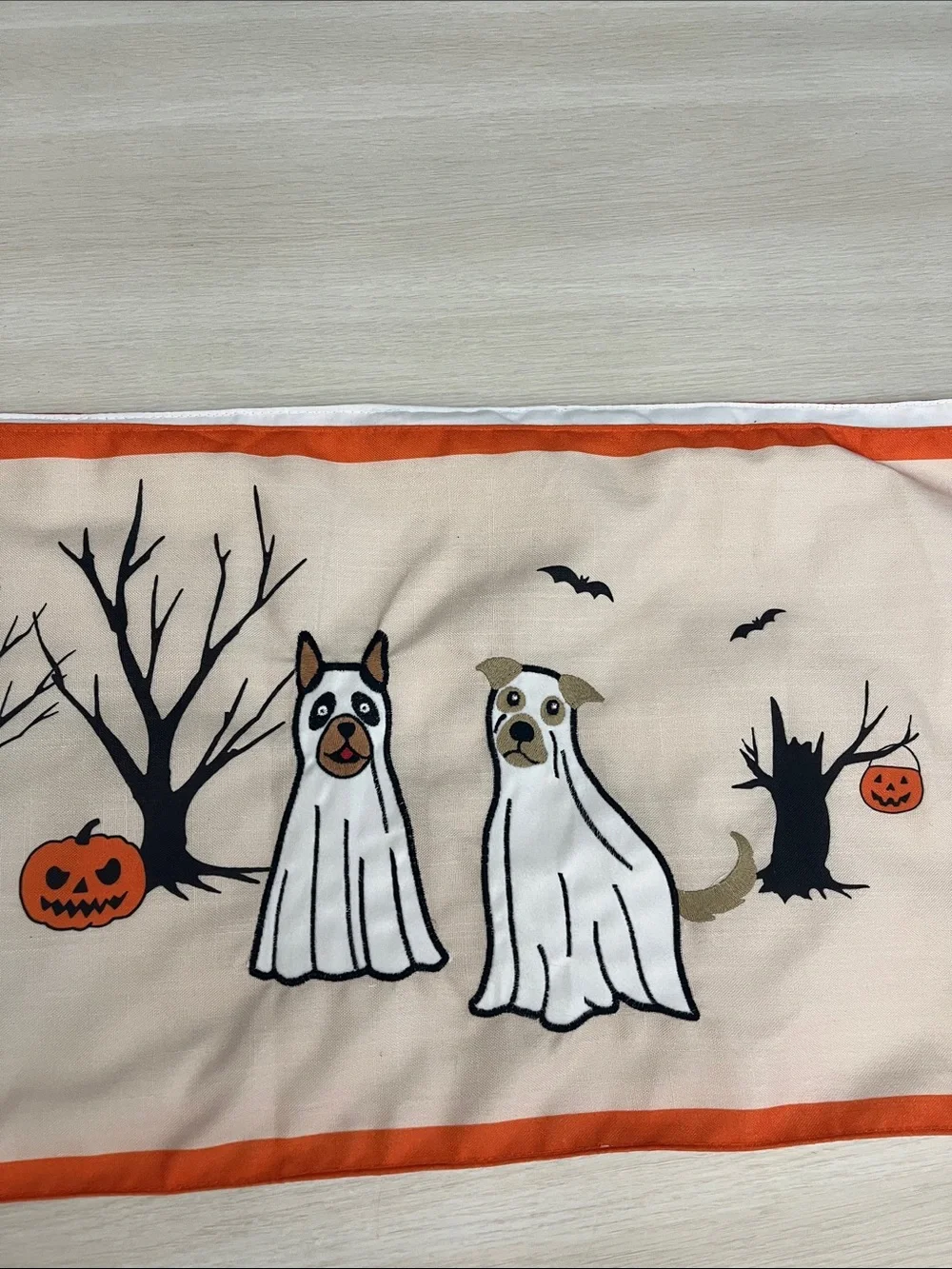 Halloween LED Light Up Ghost & Jack-o'-Lantern Table Runner
